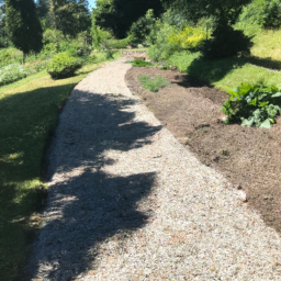 Pose de gravier blanc pour allée-chemin Lognes